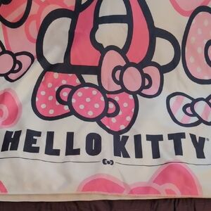 Hello Kitty Pink and Black Bow Blanket
